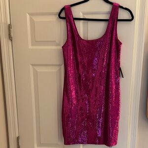 Express Pink Sequin Dress new with tag